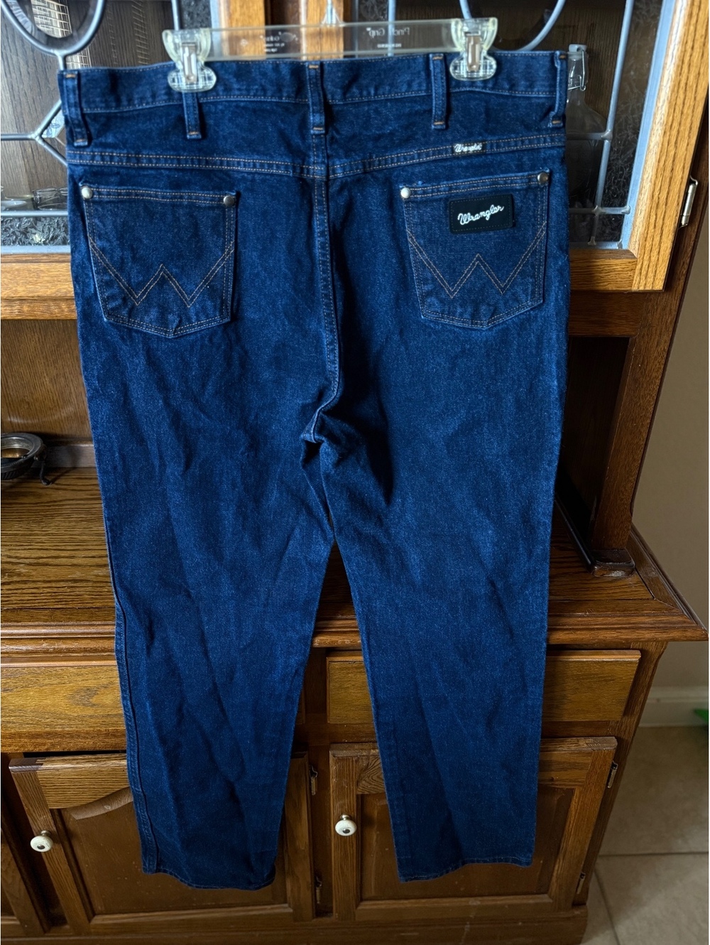 Wrangler 933SEDD Cowboy Cut Silver Edition Slim Jeans Mens 38x32 Dark Wash